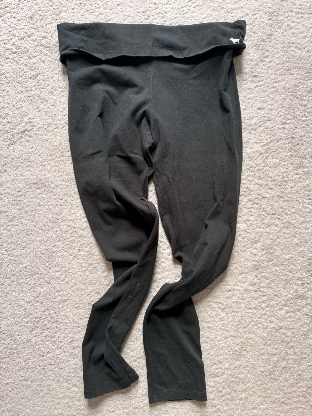 Black Fold-Over Waist Leggings